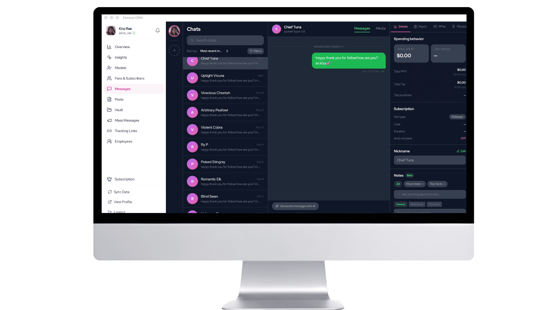 CRM Chat Interface