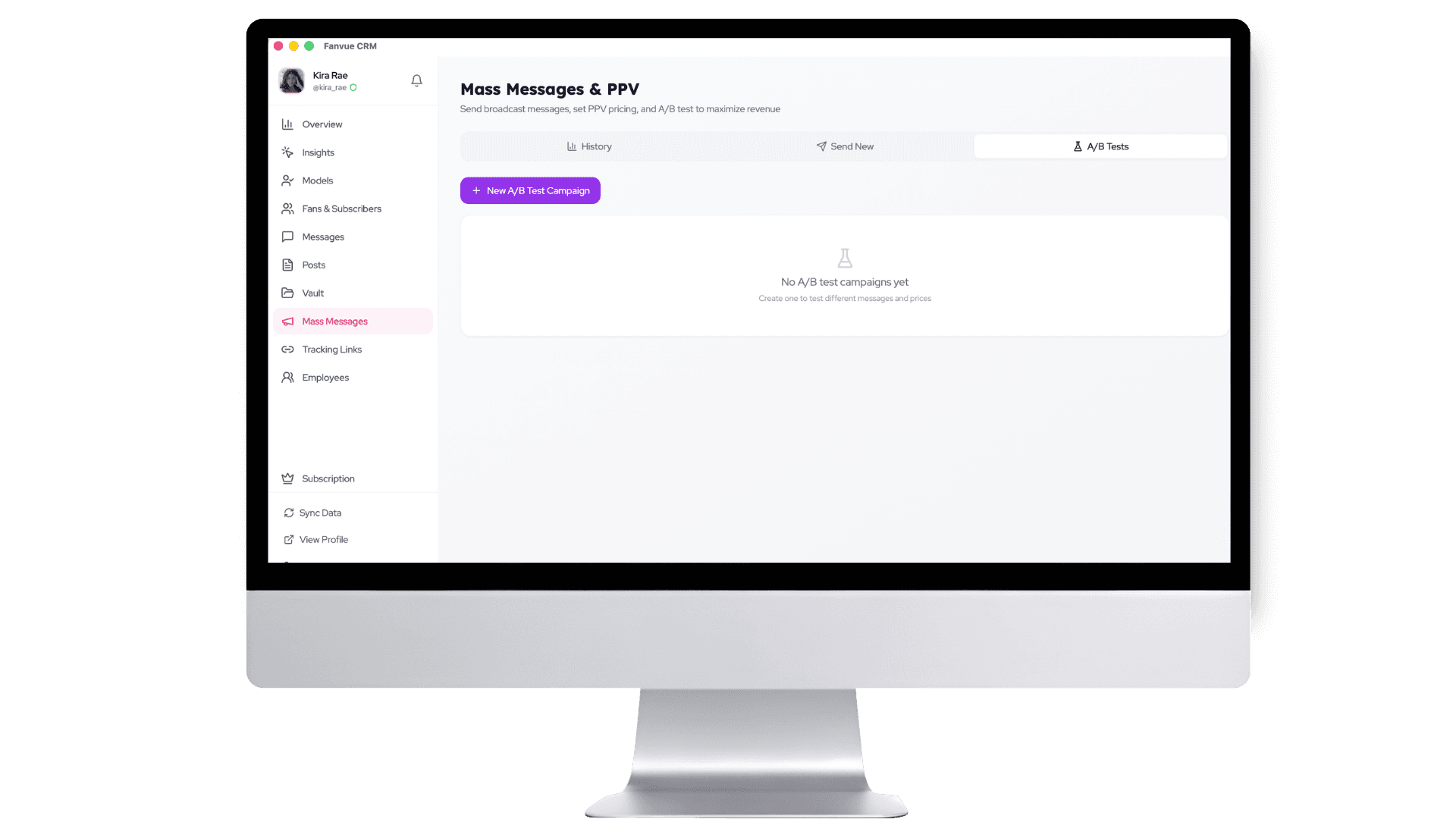 CRM Mass Messages & A/B Testing