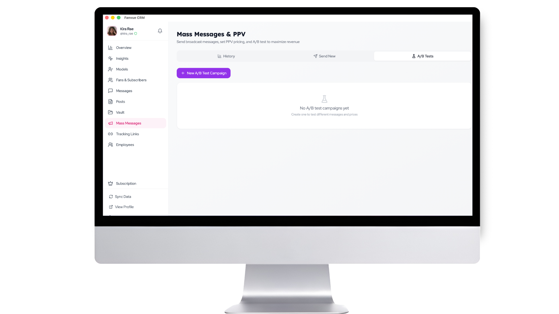 CRM Mass Messages & A/B Testing